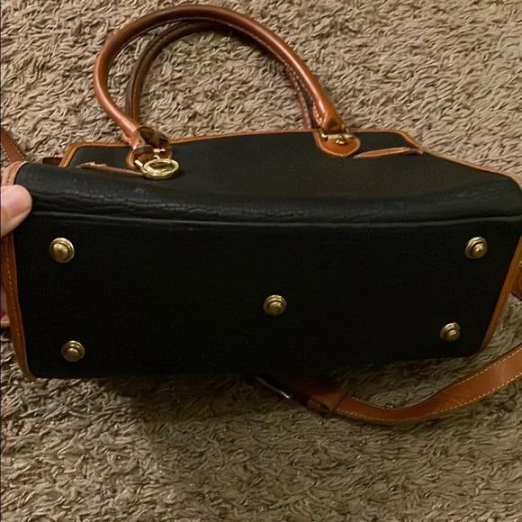 Dooney & Bourke Black and Brown Leather Handbag - Picture 4 of 5